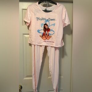 NWT Britney Spears pajama set PINK Jogger  Women’s Small NEW Y2K